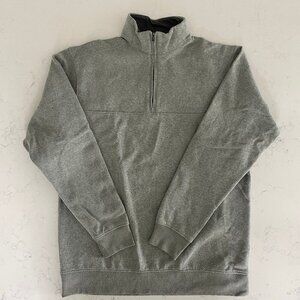 Columbia 1/4 Zip Casual Pull Over Cotton Blend Sweatshirt Heather Sage Green M